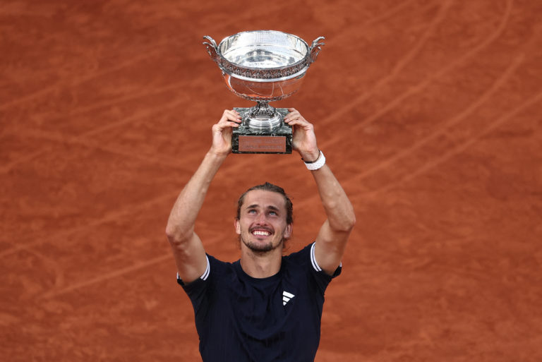Alexander Zverev With His First Grand Slam Title Alexander Zverev With His First Grand Slam Title