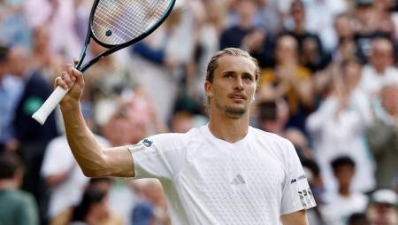 Alexander Zverev after winning the first round Alexander Zverev after winning the first round