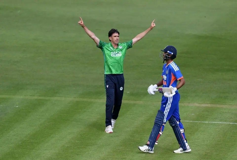 Matt Hollard, after dismissing Washington Sundar Matt Hollard, after dismissing Washington Sundar