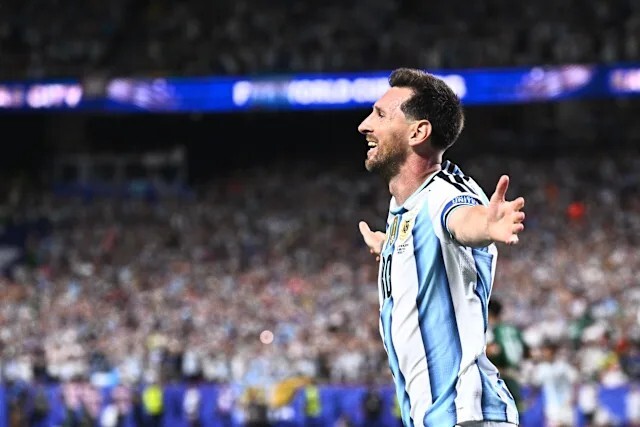 Messi celebrating in Argentina vs Austria Match Messi celebrating in Argentina vs Austria Match