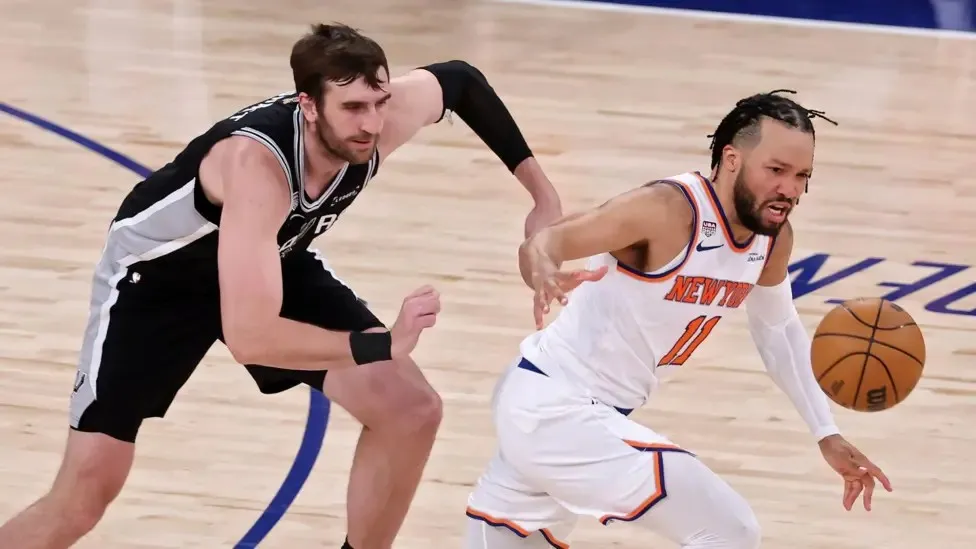 Jalen Brunson attacking in the NBA Finals Game 4 Jalen Brunson attacking in the NBA Finals Game 4