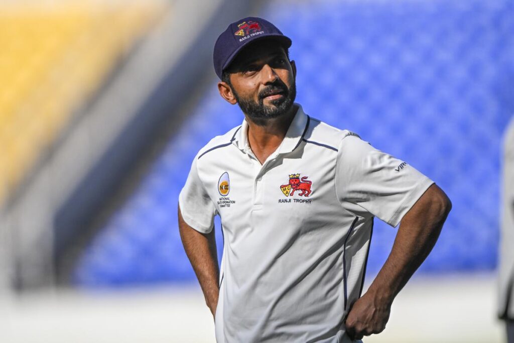 Ajinkya Rahane at the Ranji Trophy Semifinal Match 2025. Rahane at the Ranji Trophy Semifinal Match 2025.