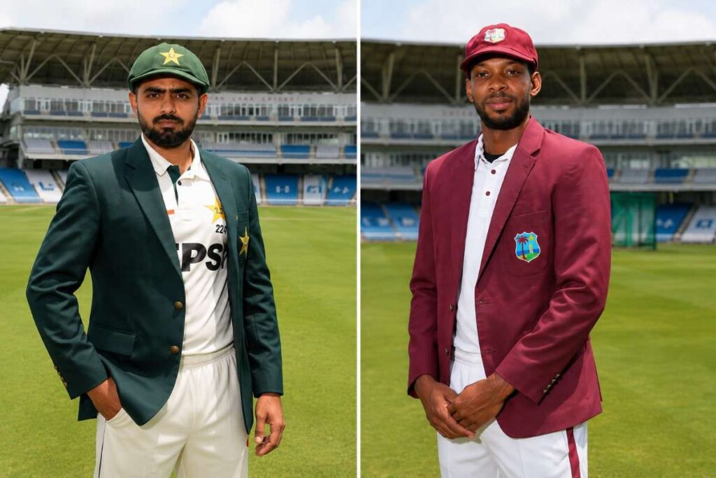 Babar Azam (Pakistan Captain) and Rosta Chase (West Indies Captain) for Pakistan Tour of West Indies 2026 Babar Azam (Pakistan Captain) and Rosta Chase (West Indies Captain) for Pakistan Tour of West Indies 2026