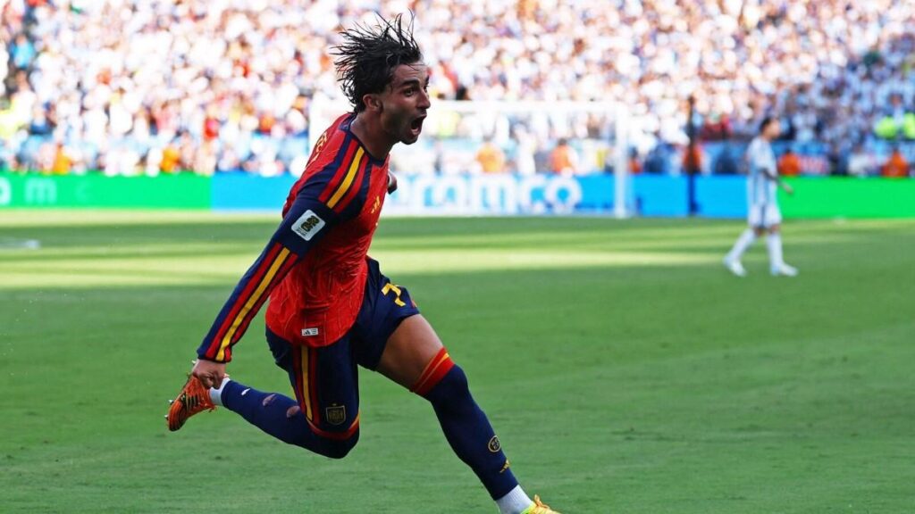 Ferran Torres after scoring the winning goal in the Spain vs Argentina 2026 Final Ferran Torres after scoring the winning goal in the Spain vs Argentina 2026 Final