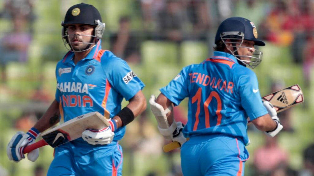 Virat Kohli and Sachin Tendulkar in ODI back in 2022 Virat Kohli and Sachin Tendulkar in ODI back in 2022