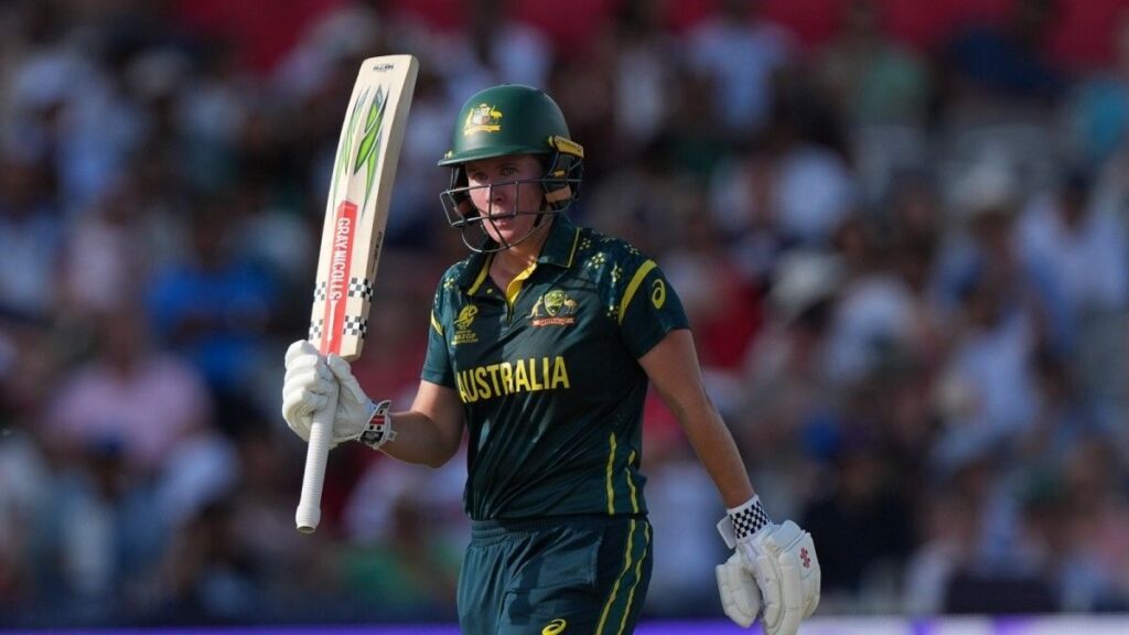 Beth Mooney after scoring a half-century in 2026 Women's T20 World Cup Beth Mooney after scoring a half-century in 2026 Women's T20 World Cup