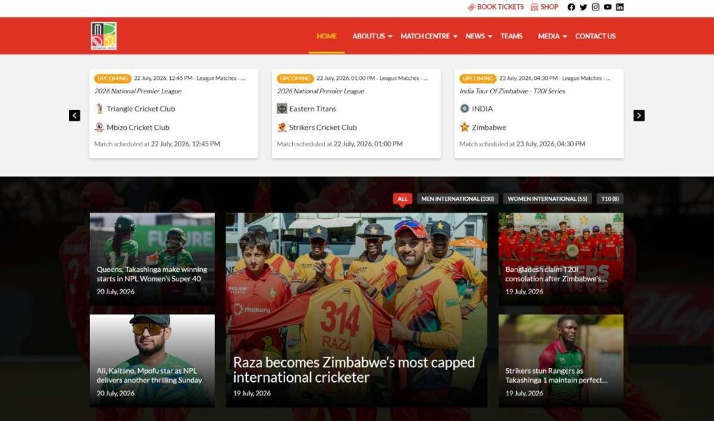 Zimbabwe Cricket Website Home Page Zimbabwe Cricket Website Home Page