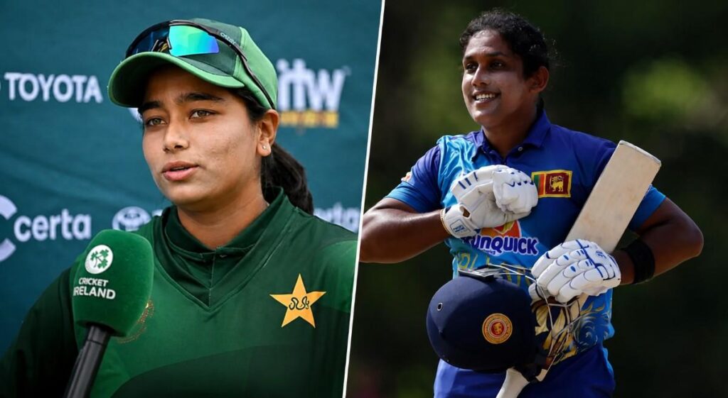 Fatima Sana and Chamari Athapaththu Fatima Sana and Chamari Athapaththu
