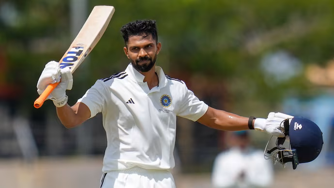 Ruturaj Gaikwad celebrates his century during West Zone's Duleep Trophy 2025 semi-final against Central Zone. Ruturaj Gaikwad celebrates his century during West Zone's Duleep Trophy 2025 semi-final against Central Zone.
