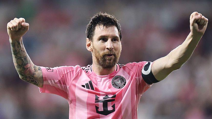 Messi after scoring goals during an MLS regular-season match on August 29-30, 2026. Messi after scoring goals during an MLS regular-season match on August 29-30, 2026.