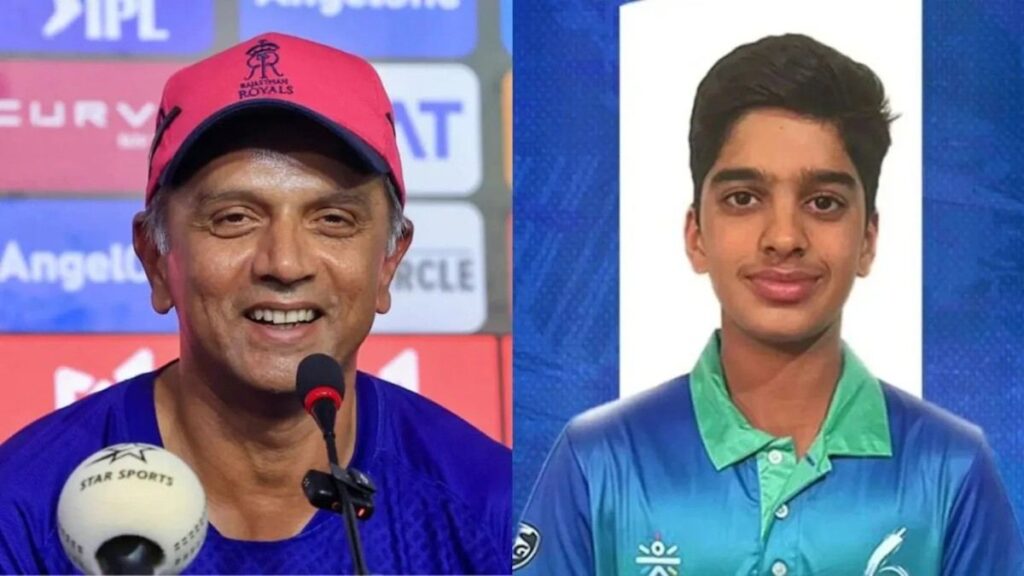 Rahul Dravid and his son Anvay Dravid Rahul Dravid and his son Anvay Dravid