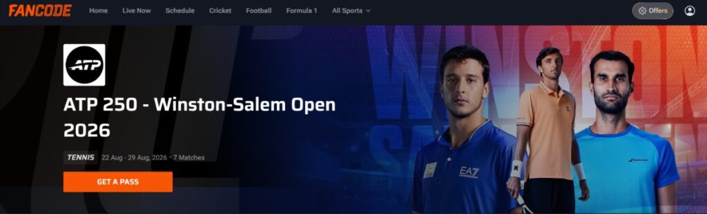 Fancode Home Page for the Winston-Salem Open 2026 Fancode Home Page for the Winston-Salem Open 2026