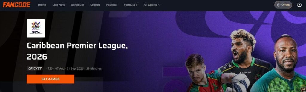 Fancode Page of CPL 2026 Fancode Page of CPL 2026