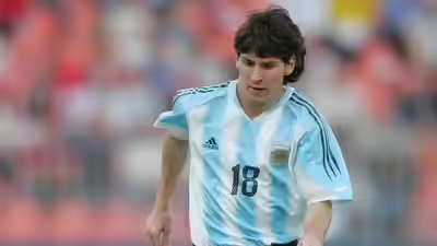 Lionel Messi with Argentina in 2005 Messi with Argentina in 2005