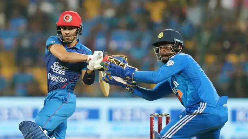 Rahmanullah Gurbaz and Sanju Samson during Afghanistan vs India T20 in 2024 Rahmanullah Gurbaz and Sanju Samson during Afghanistan vs India T20 in 2024