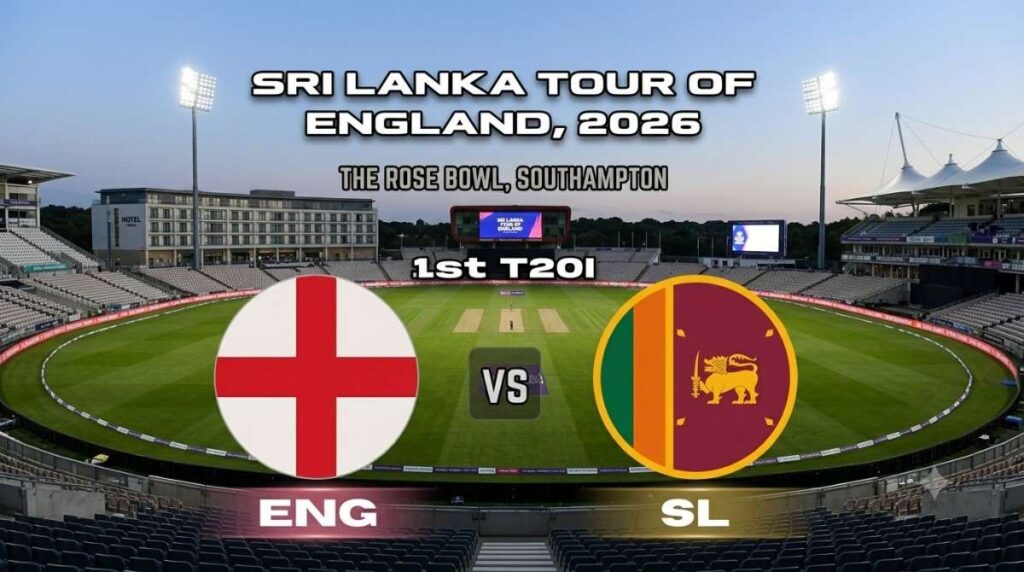 Graphic Illustration of ENG vs SL 1st T20I 2026 Graphic Illustration of ENG vs SL 1st T20I 2026