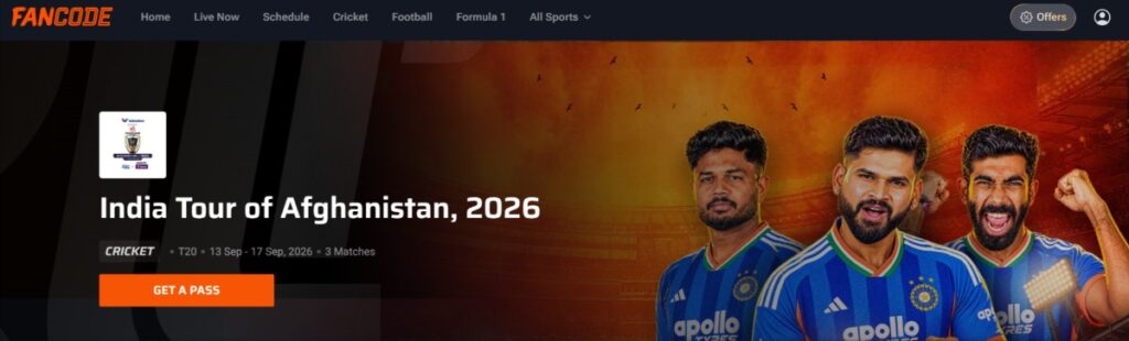 Fancode Page for viewing India vs Afghanistan T20I Series 2026 Live Fancode Page for viewing India vs Afghanistan T20I Series 2026 Live