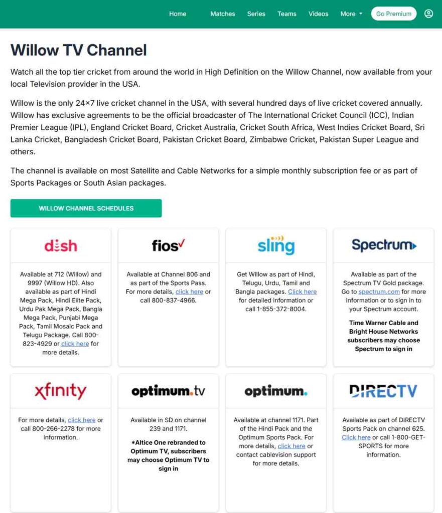 Willow TV Channel Website Willow TV Channel Website