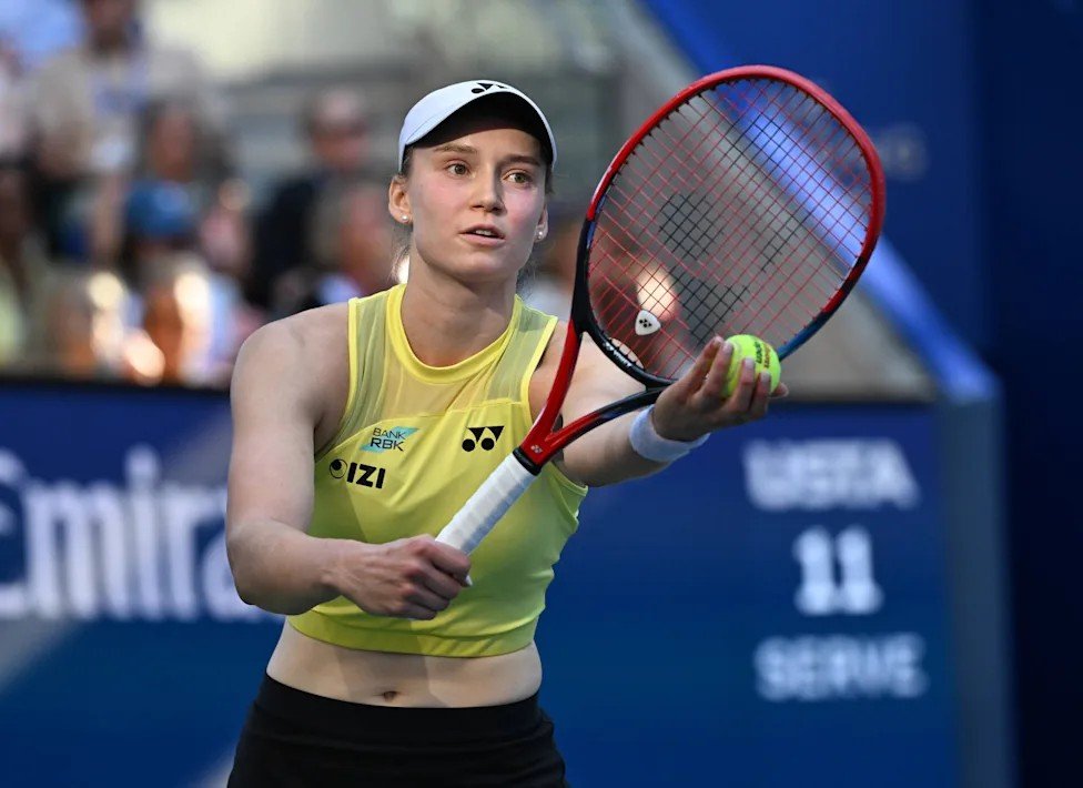 Elena Rybakina playing a shot in US Open 2026 Women's Singles final Elena Rybakina playing a shot in US Open 2026 Women's Singles final
