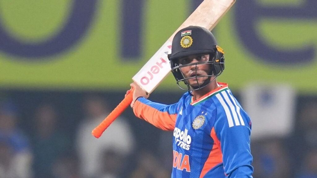 Abhishek Sharma after smashing the joint-fourth-fastest T20I half-century Abhishek Sharma after smashing the joint-fourth-fastest T20I half-century