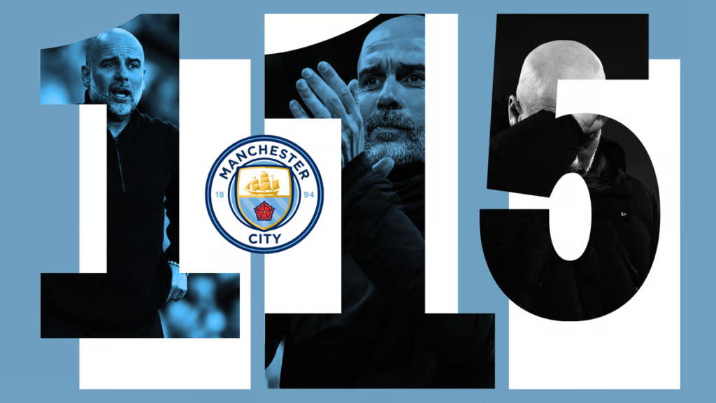 Graphic Illustration of Manchester City 115 Charges Graphic Illustration of Manchester City 115 Charges