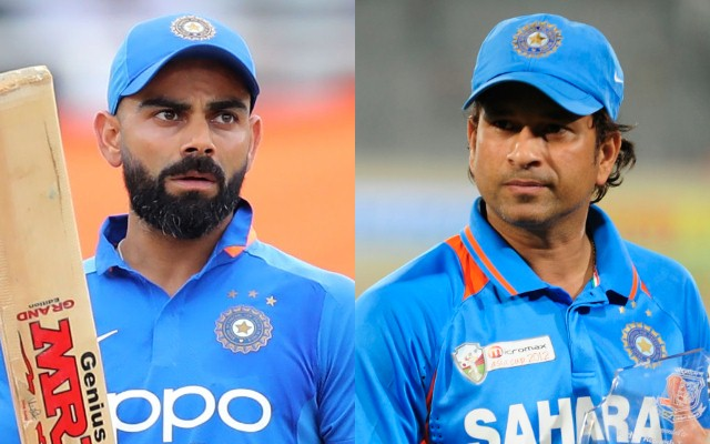 Virat Kohli and Sachin Tendulkar Virat Kohli and Sachin Tendulkar