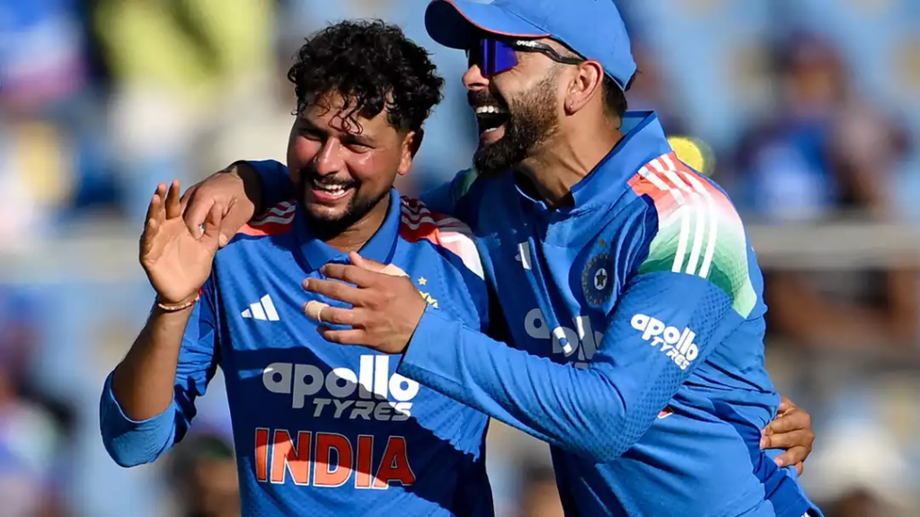 Kuldeep Yadav with Virat Kohli Kuldeep Yadav with Virat Kohli