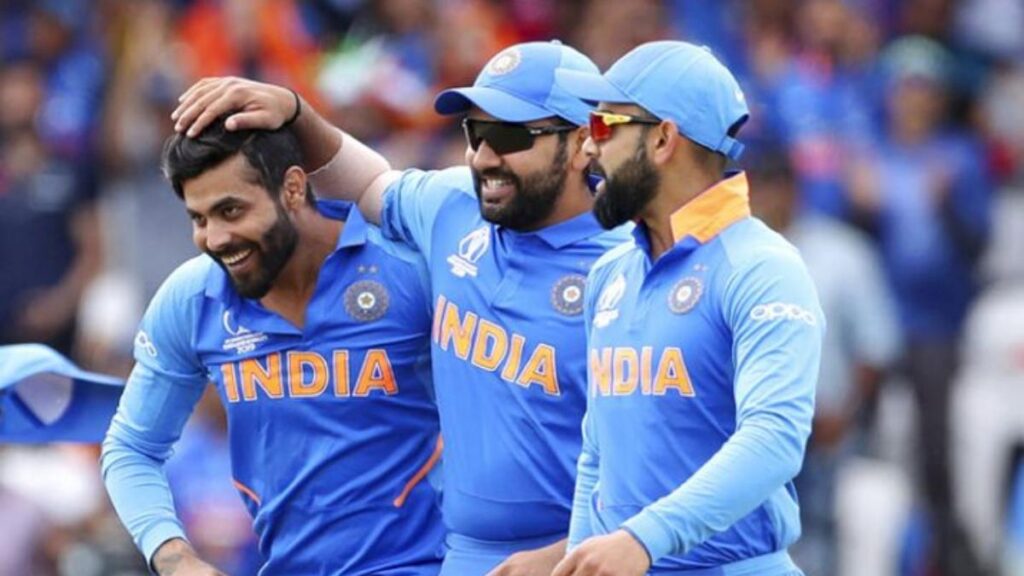 Rohit Sharma with Virat Kohli and Jadeja Rohit Sharma with Virat Kohli and Jadeja