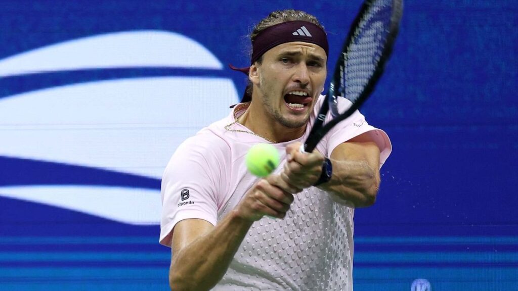 Alexander Zverev in the US Open 2026 clash with Quentin Halys Alexander Zverev in the US Open 2026 clash with Quentin Halys