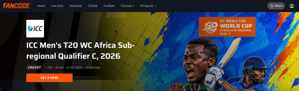 Live Streaming Platform for ICC Men's T20 World Cup Africa Sub-Regional Qualifier C 2026 Live Streaming Platform for ICC Men's T20 World Cup Africa Sub-Regional Qualifier C 2026