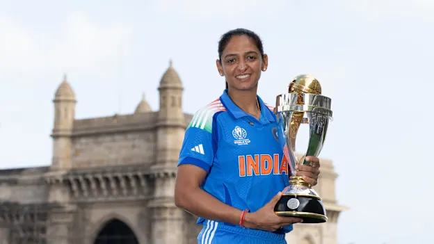 Harmanpreet Kaur with the 2025 ICC Women's Cricket World Cup trophy. Harmanpreet Kaur with the 2025 ICC Women's Cricket World Cup trophy.