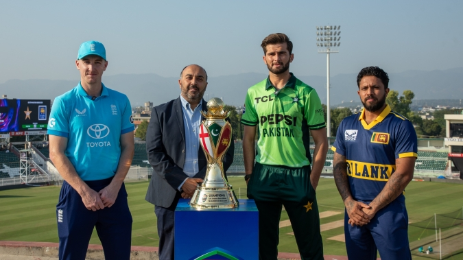 Harry Brook, Shaheen Shah Afridi and Kusal Mendis posing with the Pakistan ODI Tri-Series 2026 troph Harry Brook, Shaheen Shah Afridi and Kusal Mendis posing with the Pakistan ODI Tri-Series 2026 trophy